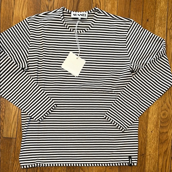 sunnei Other - Sunnei striped long sleeve organic cotton oversized unisex tshirt shirt brown S